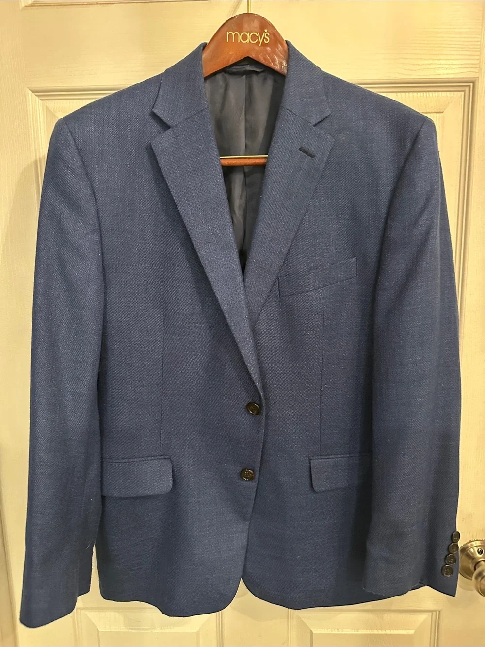 Ralph Lauren Men's Navy Textured Two-Button Sport Coat